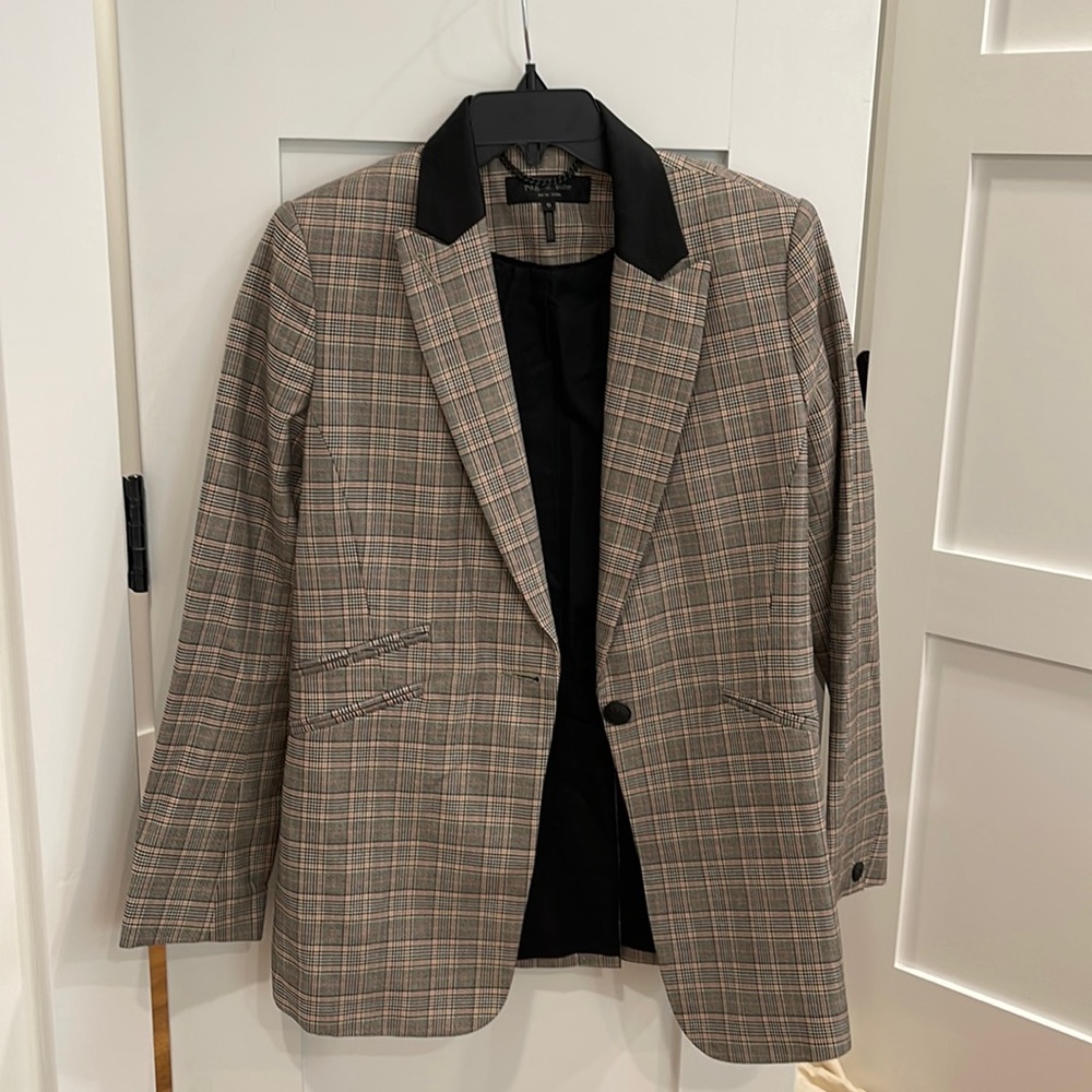 Rag & Bone Classic Fit Plaid Blazer size 0